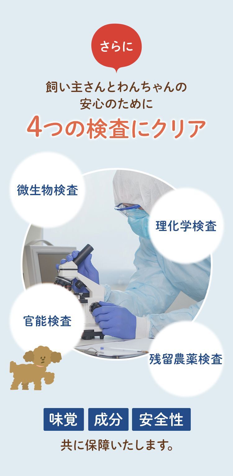4つの検査にクリア