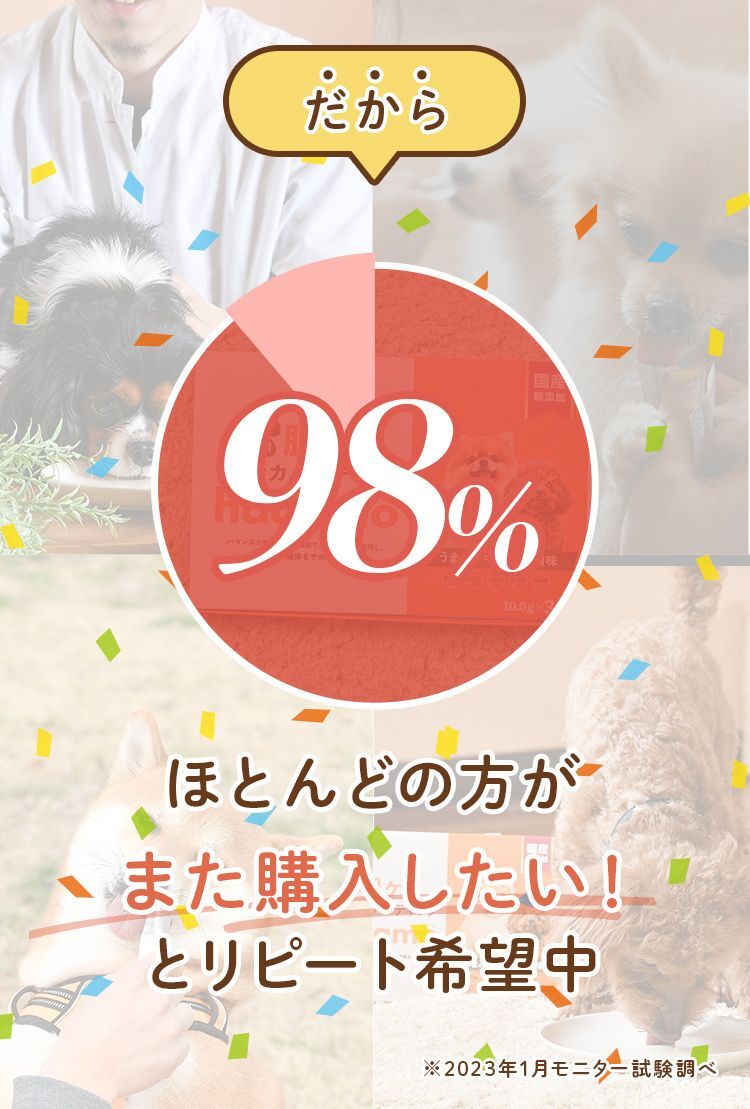 だからリピート率98%